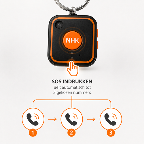 NHK® Protect - Alarmknop met SOS functie en Live GPS